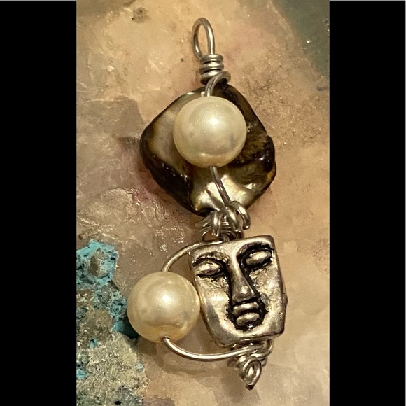 Designs by Janelle - Handmade Silver Wire Face Charm - Picture 8 of 15